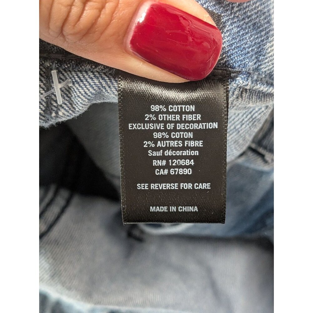 Patchwork Cargo Denim Pants Butterfly Mushroom Wi… - image 10